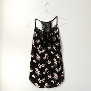Paper Crane Pink Floral Tank Top